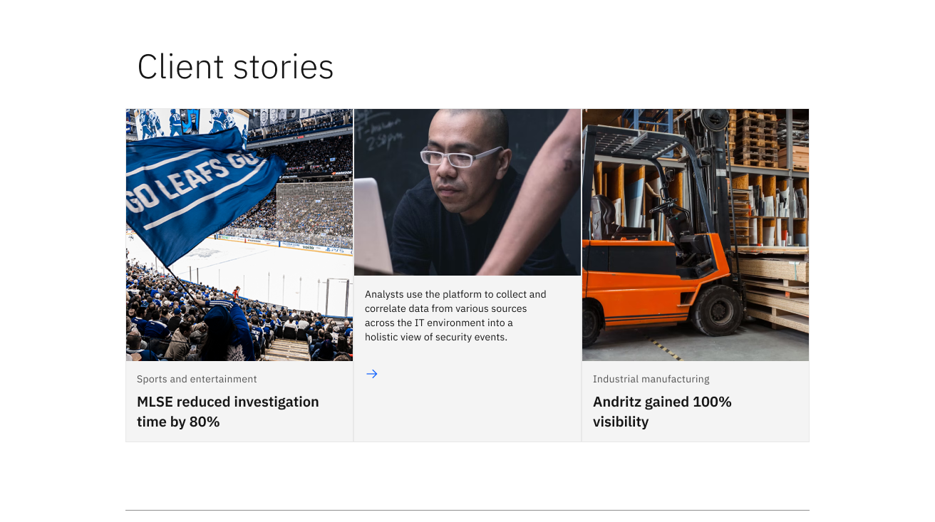 Client stories — Product Overview redesign