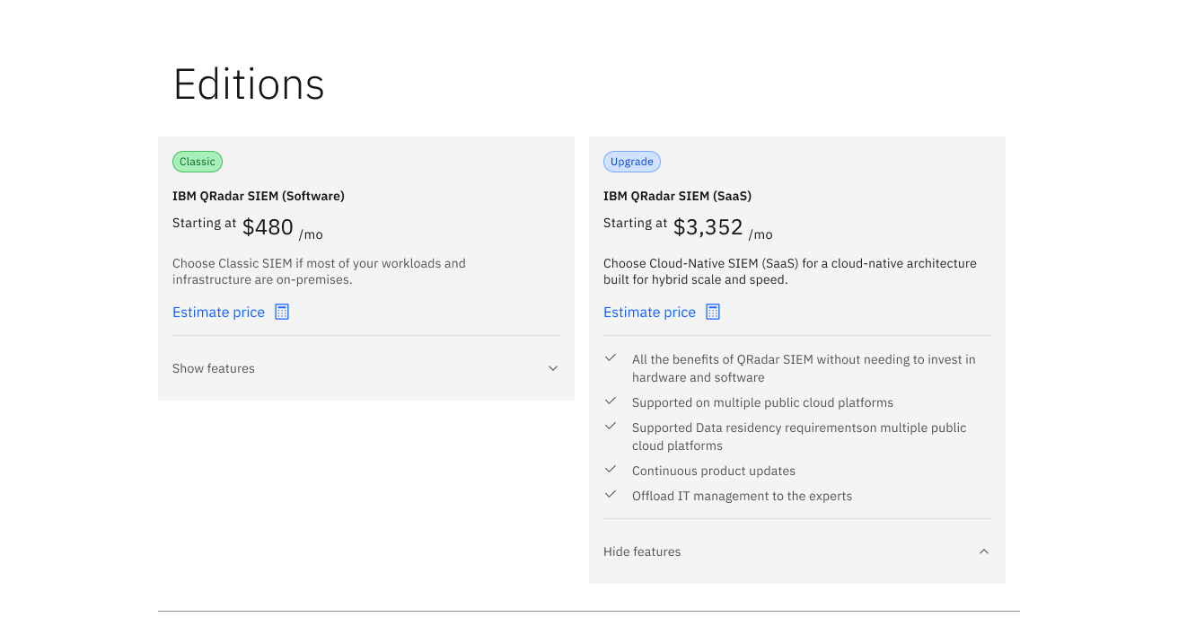 Editions — Product Overview redesign