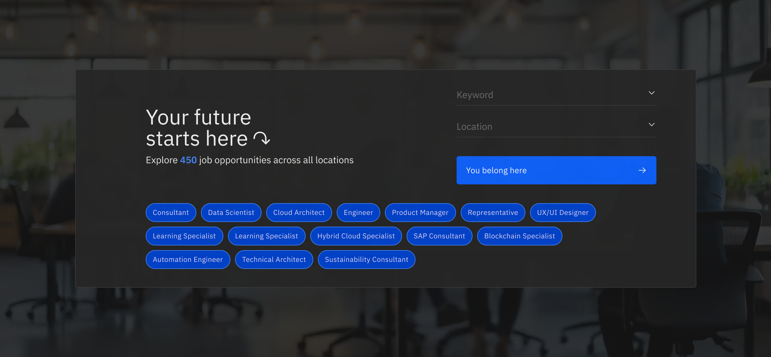 Careers page hero concept
