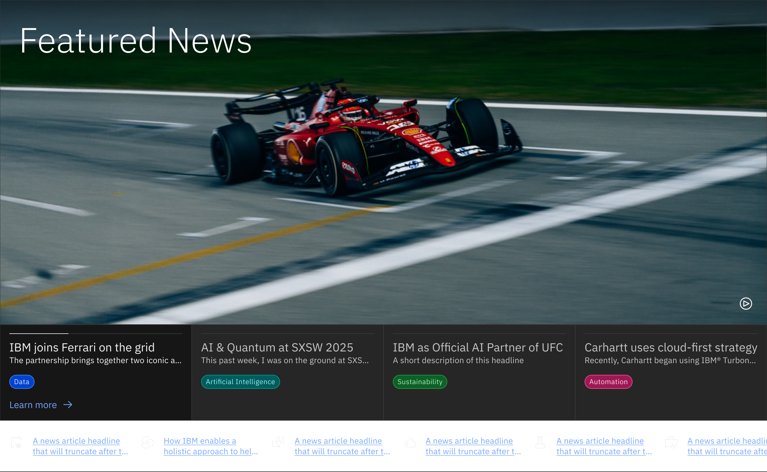Featured news module concept